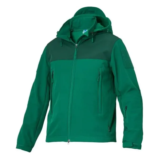 Giubbotto da Lavoro Softshell Multitasche Stretch Con Cappuccio Siggi Emerald 80SS0021/00-1027