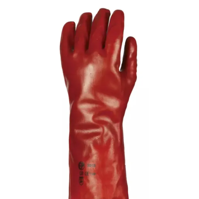 10 Paia - Guanti Da Lavoro Coverguard In PVC Eurostrong MO3620 Rischi Meccanici