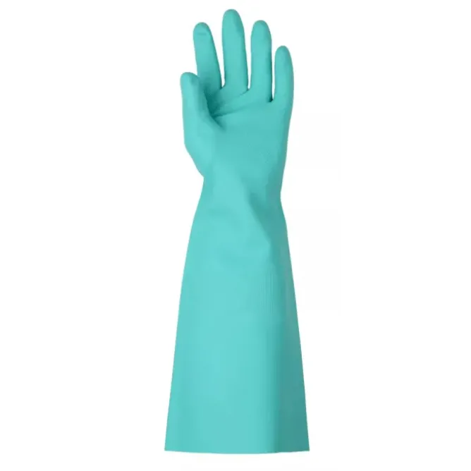6 Paia - Guanti Da Lavoro Coverguard In Nitrile Eurochem MO5540 Rischio Chimico