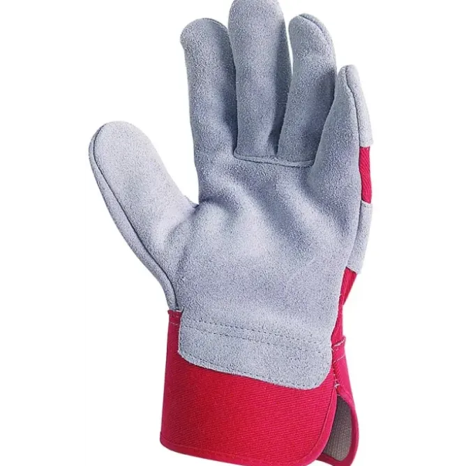 12 Paia - Guanti Da Lavoro Coverguard In Pelle Eurostrong MO152 Rischi Meccanici