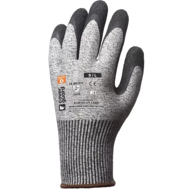 5 Paia - Guanti Da Lavoro Coverguard In Lattice Eurocut 1CRHB Antitaglio