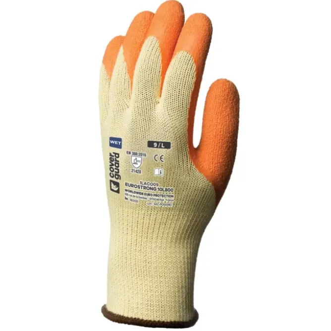 5 Paia - Guanti Da Lavoro Coverguard In Lattice Eurostrong 1LACO0P Rischi Meccanici