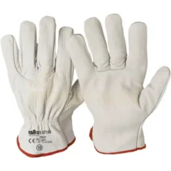 36 Paia - Guanti da lavoro in Pelle fiore Bovino Top quality Edilizia - 07140