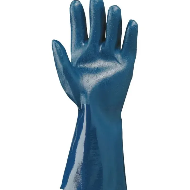 12 Paia - Guanti in tessuto Jersey di cotone rivestito in NBR - 935/RG Neri