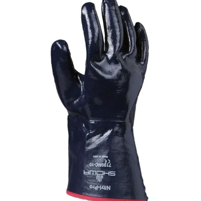 12 Paia - Guanti Showa 7199NC in Nitrile e cotone Jersey rinforzato sh7199NC