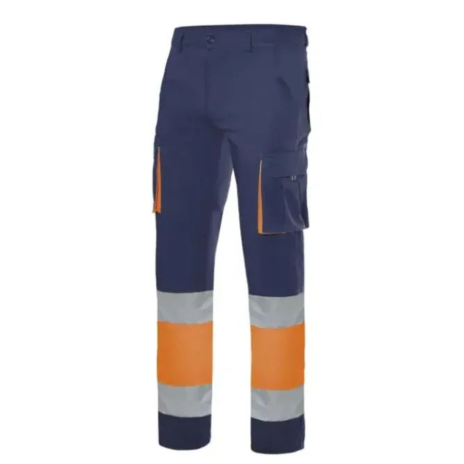 Pantalone bicolore da Lavoro Alta Visibilità Stretch Multitasche Velilla 303002S
