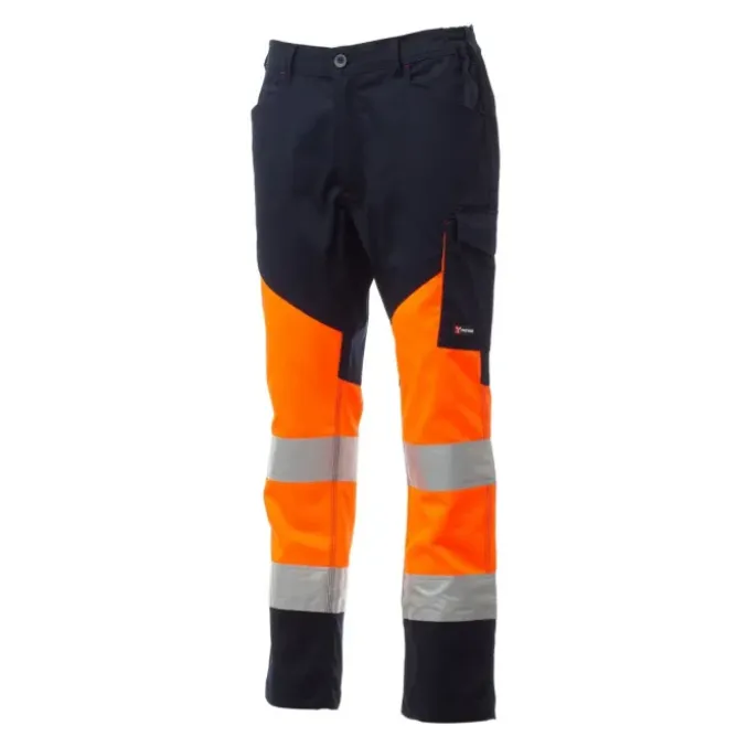 Pantalone bicolore da lavoro Alta Visibilità Multitasche Payper Working Summer AY 7593
