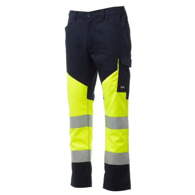 Pantalone bicolore da lavoro Alta Visibilità Multitasche unisex Payper Working AY 7588