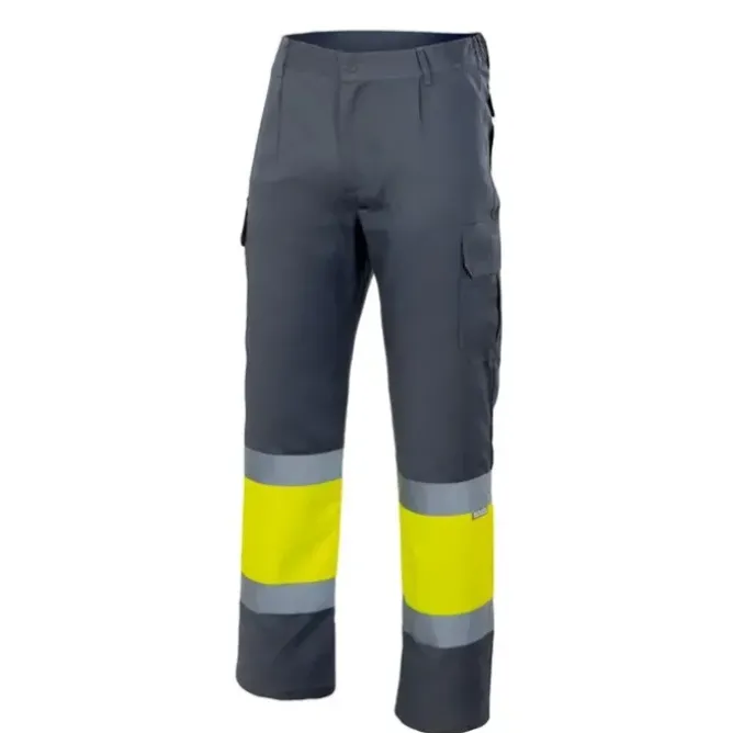Pantalone bicolore foderato da Lavoro Alta Visibilità Multitasche Velilla 156