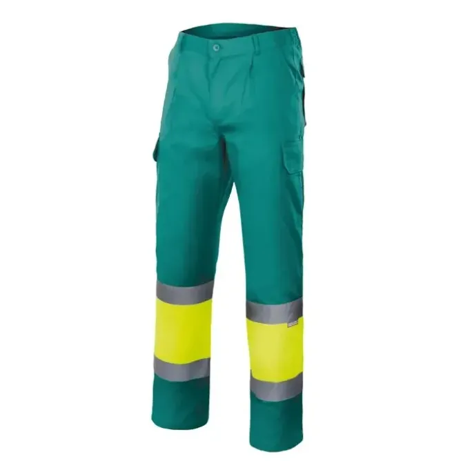 Pantalone bicolore foderato da Lavoro Alta Visibilità Multitasche Velilla 156