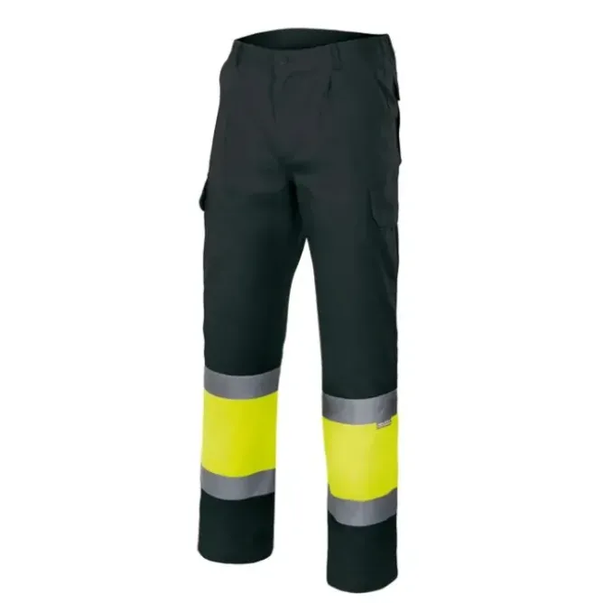 Pantalone bicolore foderato da Lavoro Alta Visibilità Multitasche Velilla 156