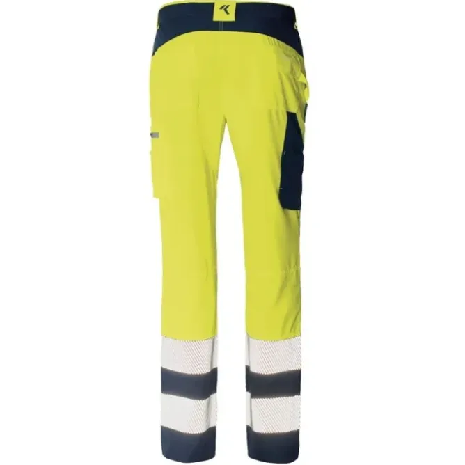 Pantalone da Lavoro Alta Visibilità Multitasche Stretch Issa Line Softshell HI-VI 8450B