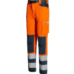Pantalone da Lavoro Alta Visibilità Multitasche Stretch Issa Line Softshell HI-VI 8450B