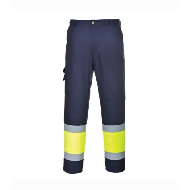 Pantalone da Lavoro Combat Bicolore Alta Visibilita Portwest E049