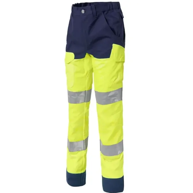 Pantalone da Lavoro con ginocchiera Alta Visibilità Multitasche Molinel Luklight 2460.2351.044