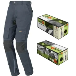 Pantalone da lavoro ISSA LINE Stretch On 8738 BLU Multitasche Tasche Laterali 100% Cotone