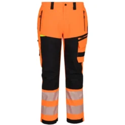 Pantalone da Lavoro Portwest Alta Visibilità DX448 Multitasche Impermeabili