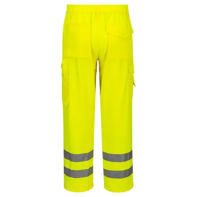 Pantaloni da Lavoro Alta Visibilità Impermeabile Multitasche Combat Portwest E046