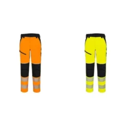 Pantaloni da Lavoro Alta Visibilità Multitasche Impermeabili Stretch da Donna Portwest T141