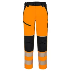 Pantaloni da Lavoro Alta Visibilità Multitasche Impermeabili Stretch da Donna Portwest T141
