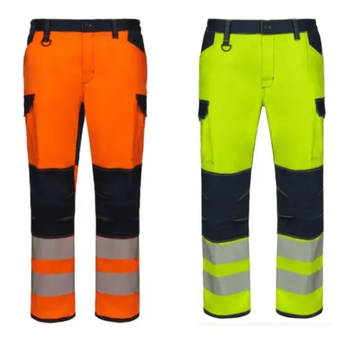 Pantaloni da Lavoro Alta Visibilità Multitasche Stretch Bicolore Velilla 303010S