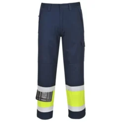 Pantaloni da Lavoro Alta Visibilità Impermeabile Ignifugo Multitasche Modaflame Portwest MV26