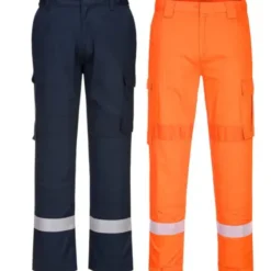 Pantaloni da Lavoro Alta Visibilità Impermeabile Ignifugo Multitasche Bizflame Portwest FR401