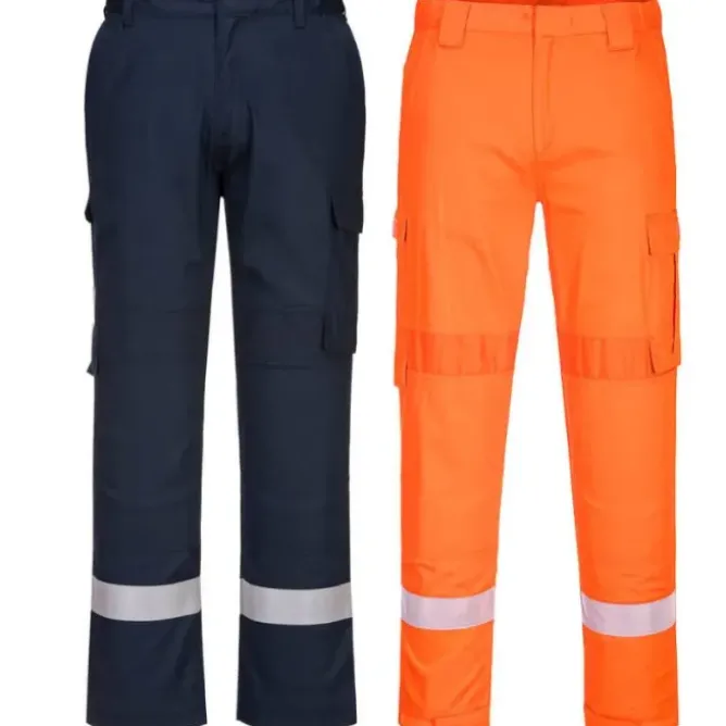 Pantaloni da Lavoro Alta Visibilità Impermeabile Ignifugo Multitasche Bizflame Portwest FR401