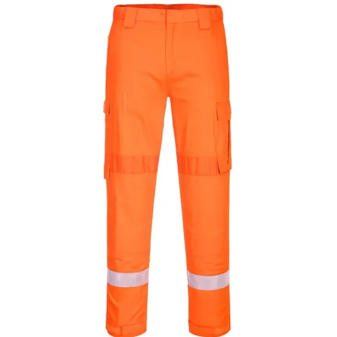 Pantaloni da Lavoro Alta Visibilità Impermeabile Ignifugo Multitasche Bizflame Portwest FR401