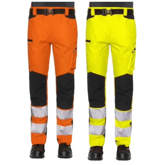 Pantaloni Da Lavoro Alta Visibilità Multitasche Stretch Issa Line Extreme Hi Vis 8450NB