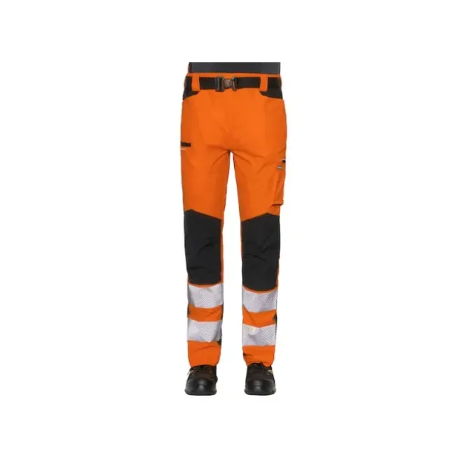 Pantaloni Da Lavoro Alta Visibilità Multitasche Stretch Issa Line Extreme Hi Vis 8450NB
