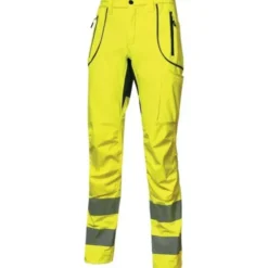 Pantaloni da Lavoro Softshell Stretch Elasticizzati Alta Visibilità Multitasche U-Power Ren HL186OF