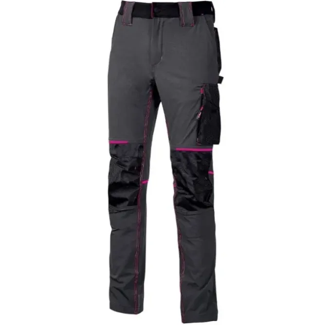 Pantaloni da Lavoro Stretch Elasticizzati Multitasche U-Power Atom Donna PE145GF
