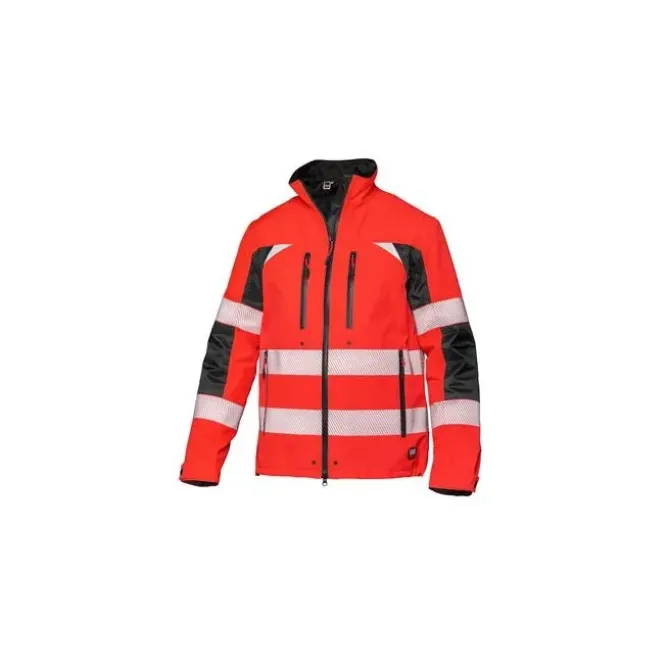 Parka da Lavoro Alta Visibilità Multitasche Impermeabile Zip Intera con Cappuccio Action Siggi 07GI0498