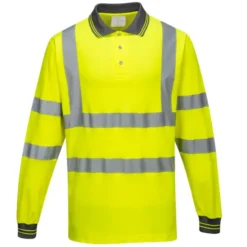 Polo da Lavoro Alta Visibilità Manica Lunga Cotton Comfort Portwest S271