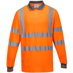 Polo da Lavoro Alta Visibilità Manica Lunga Cotton Comfort Portwest S271