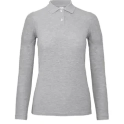 Polo Da Lavoro ID.001 LSL da Donna Manica Lunga B&C Collection - BCPWI13