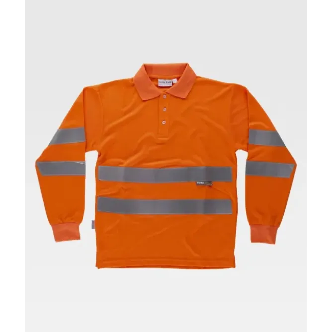 Polo da Lavoro Manica Lunga Alta Visibilità C3833 - Workteam