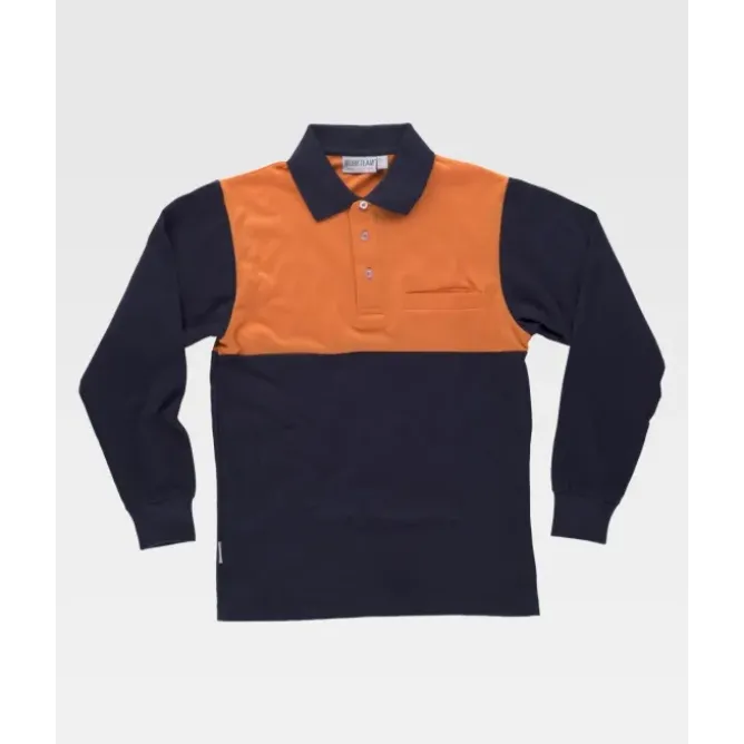 Polo da Lavoro Manica Lunga Alta Visibilità C3842 - Workteam