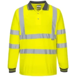 Polo da Lavoro Maniche Lunghe Alta Visibilità Portwest S277