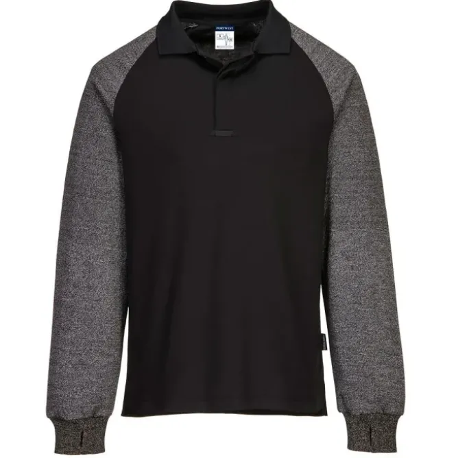 Polo da Lavoro Portwest Maniche Lunghe Resistenti al Taglio CR15