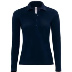 Polo Da Lavoro Safran Pure LSL da Donna Manica Lunga B&C Collection - BCPW456