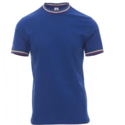 T-shirt Girocollo a Manica Corta in Cotone con tricolore a contrasto Flag - Payper AY 7453
